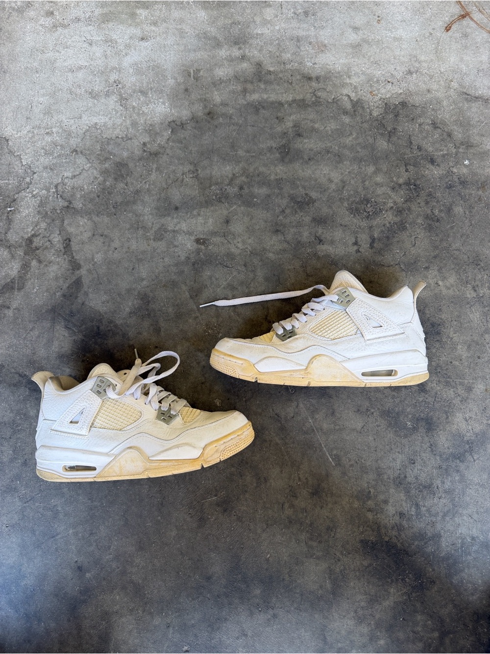2016 Nike Air Jordan 4 Pure Money White Size 5.5